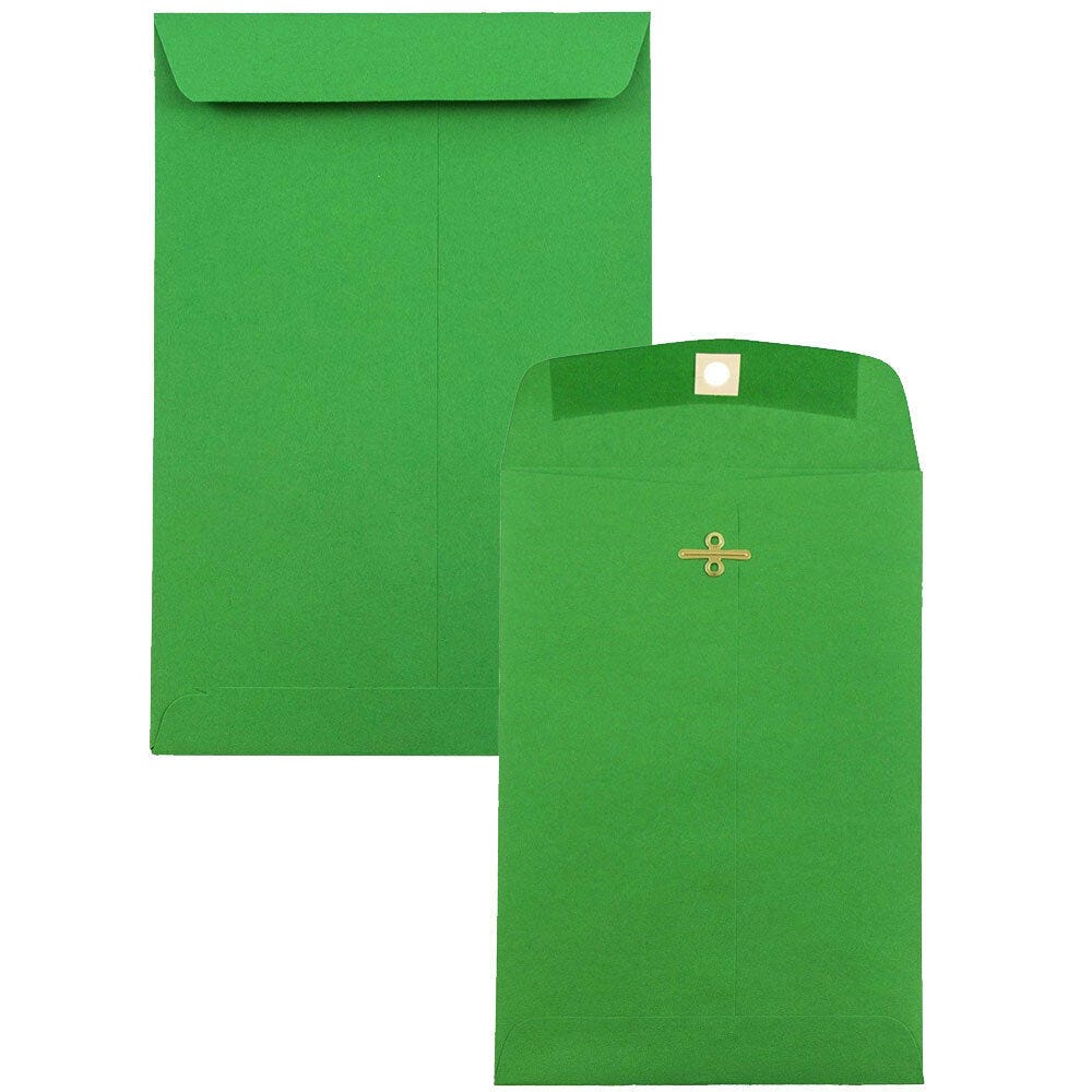 Green Open End Envelopes