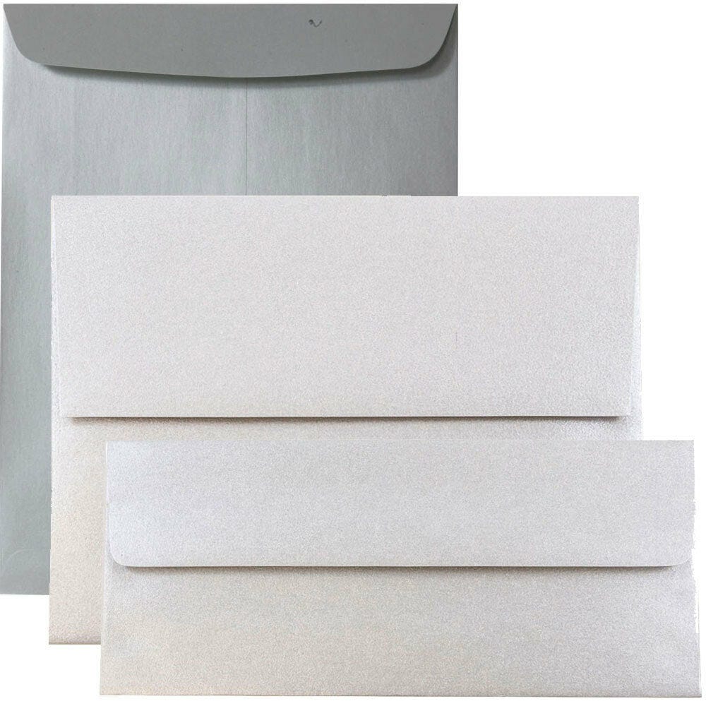 Grey/Silver Metallic Envelopes