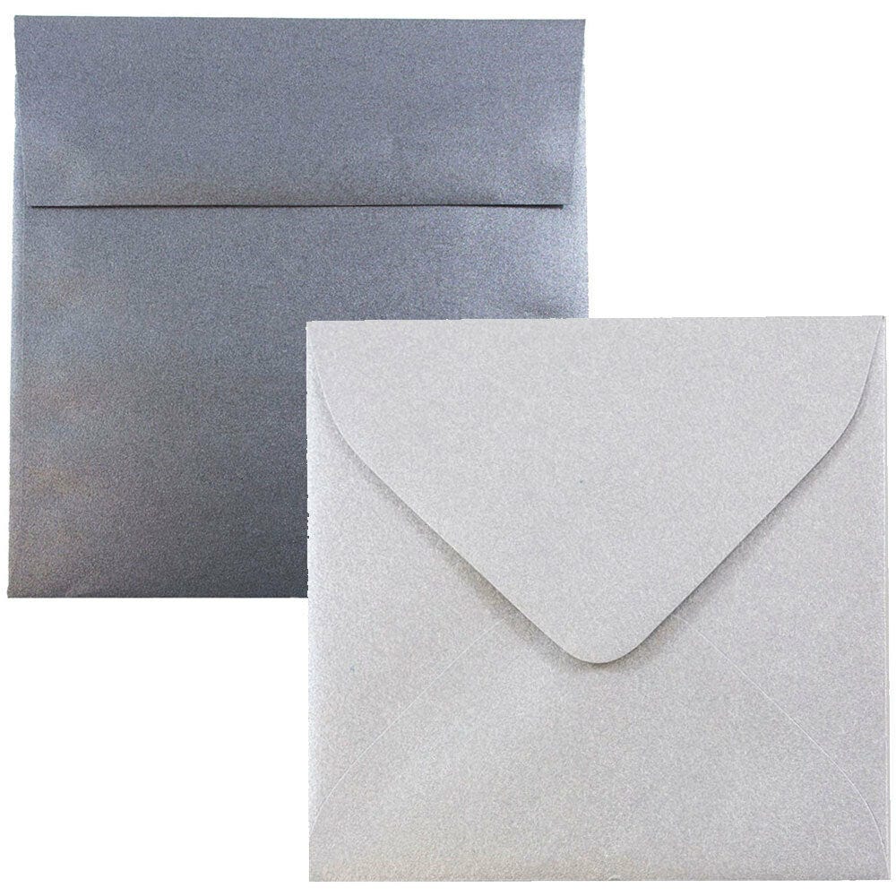 Grey/Silver Square Envelopes