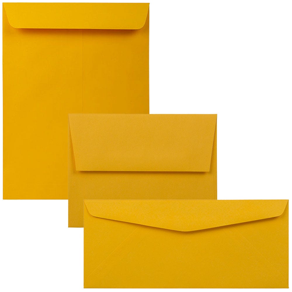 Gold Solid Color Envelopes