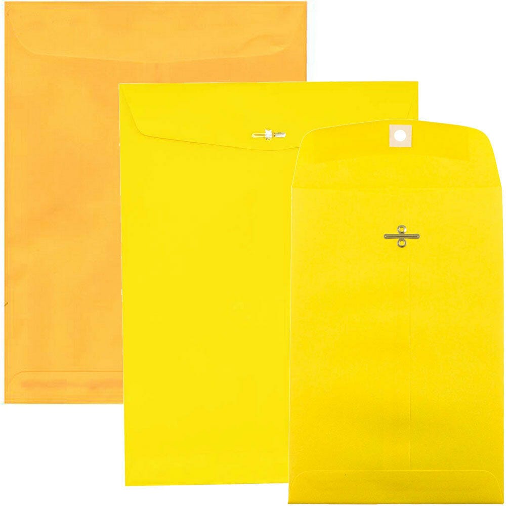 Yellow Open End Envelopes