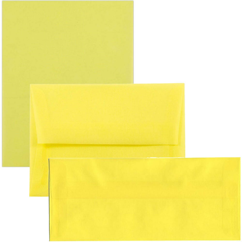 Yellow Translucent Vellum Envelopes