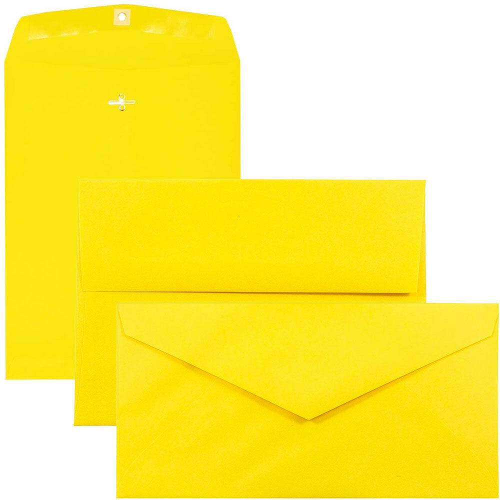 Yellow Solid Color Envelopes