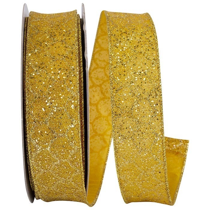 Yellow Glitter Ribbon