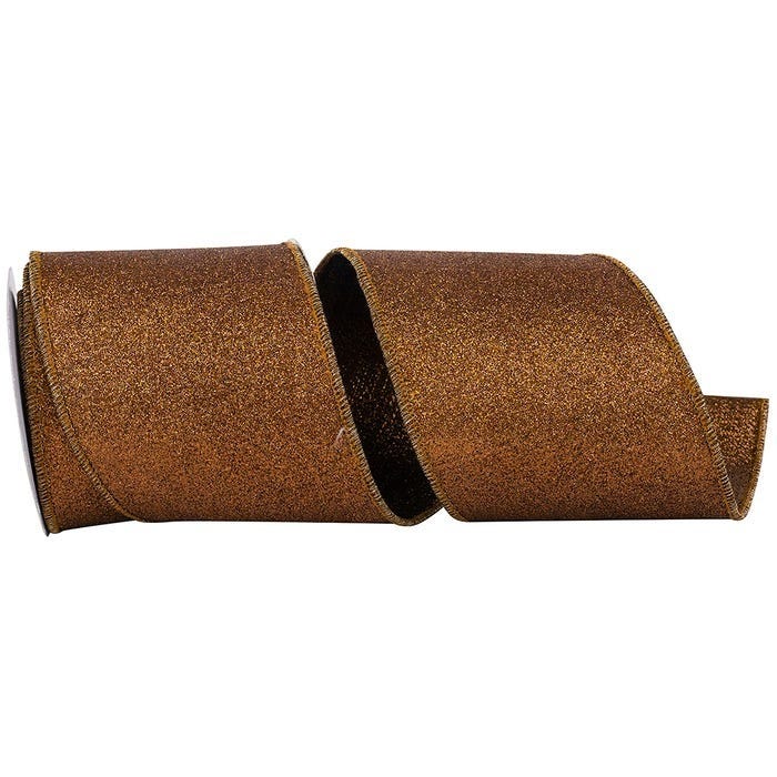 Brown Glitter Ribbon