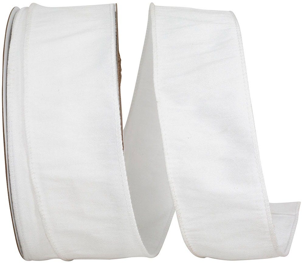 White Dupioni Ribbon