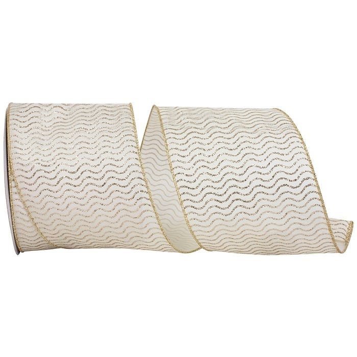 Ivory Glitter Ribbon