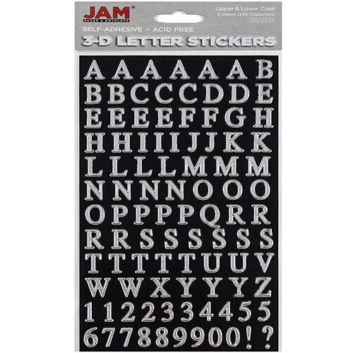 1/4 Inch Alphabet Labels