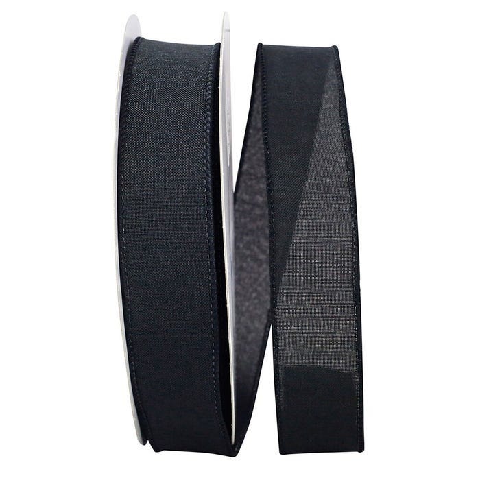 Black Linen Ribbon