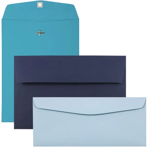 Blue Solid Color Envelopes