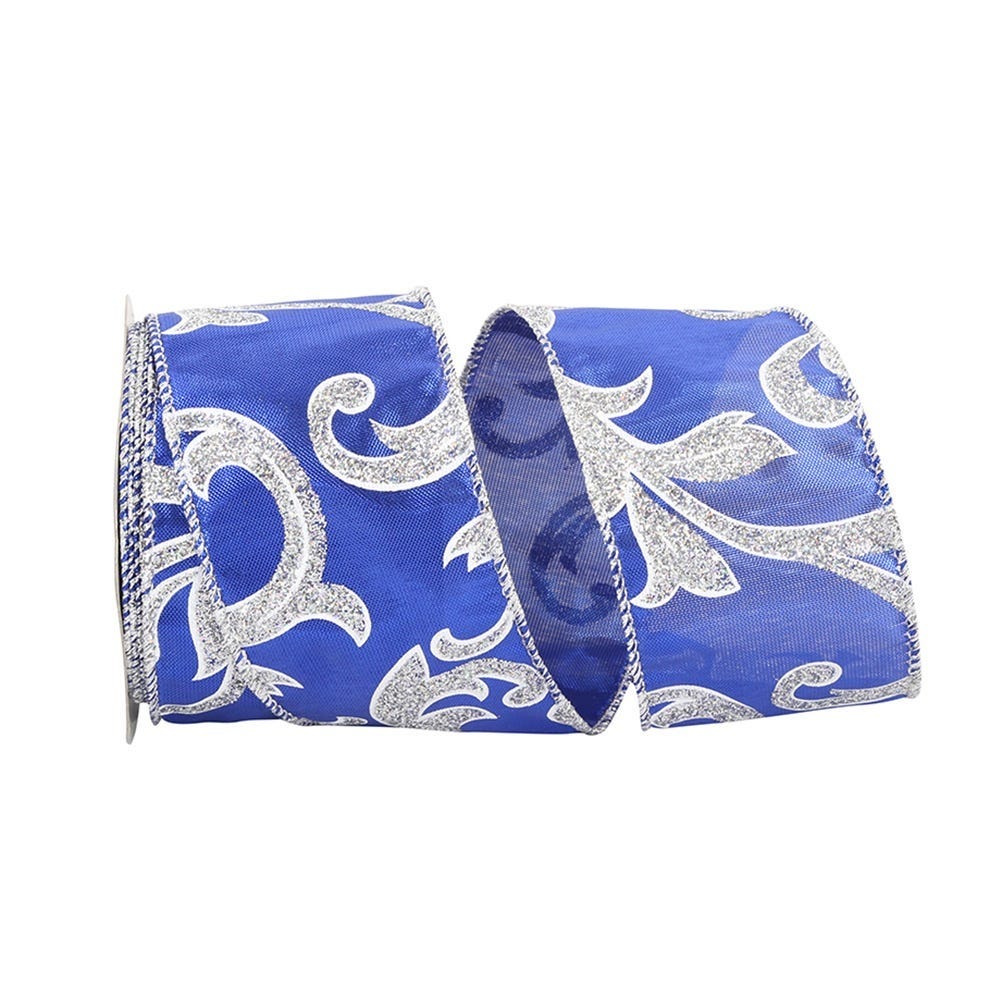 Blue Scrolls Ribbon