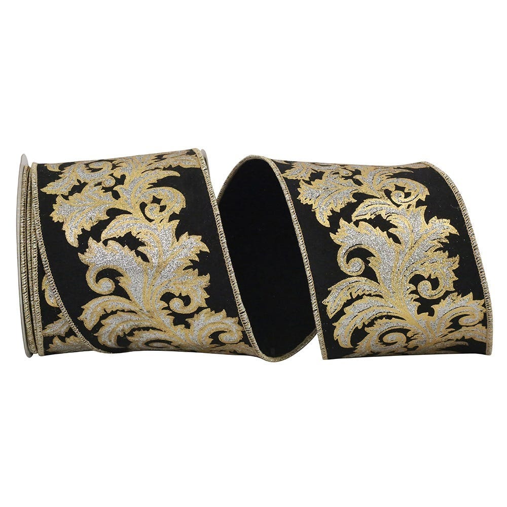 Black Scrolls Ribbon