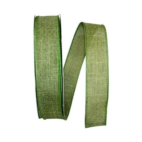Green Linen Ribbon