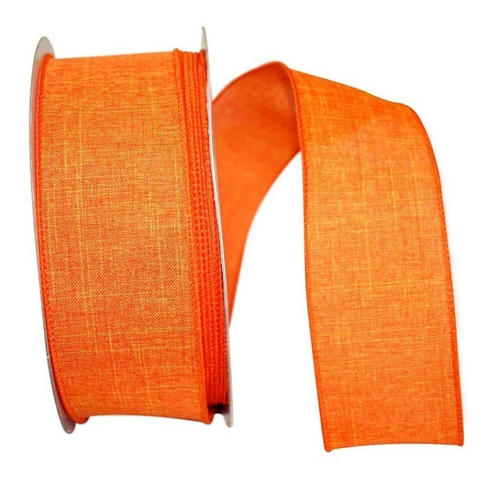 Orange Linen Ribbon