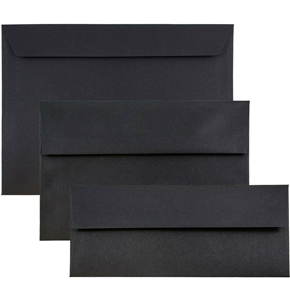 Black Linen Envelopes