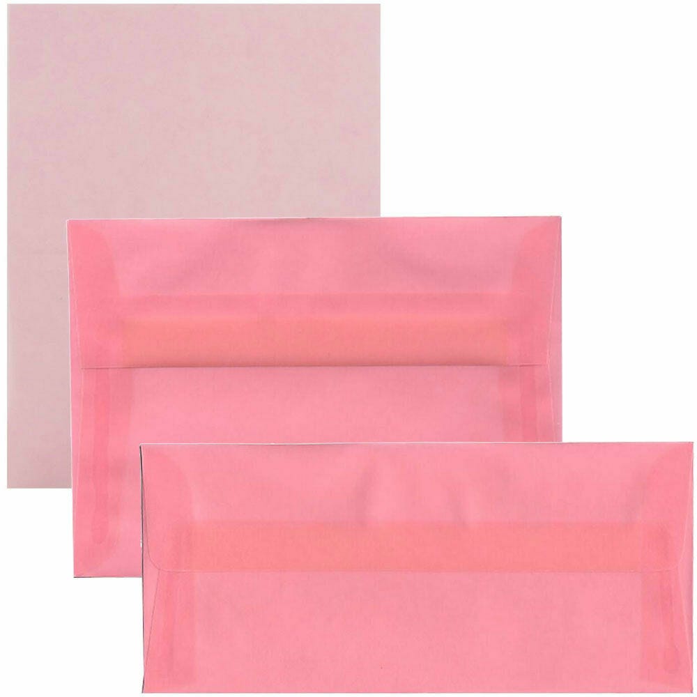 Pink Translucent Vellum Envelopes