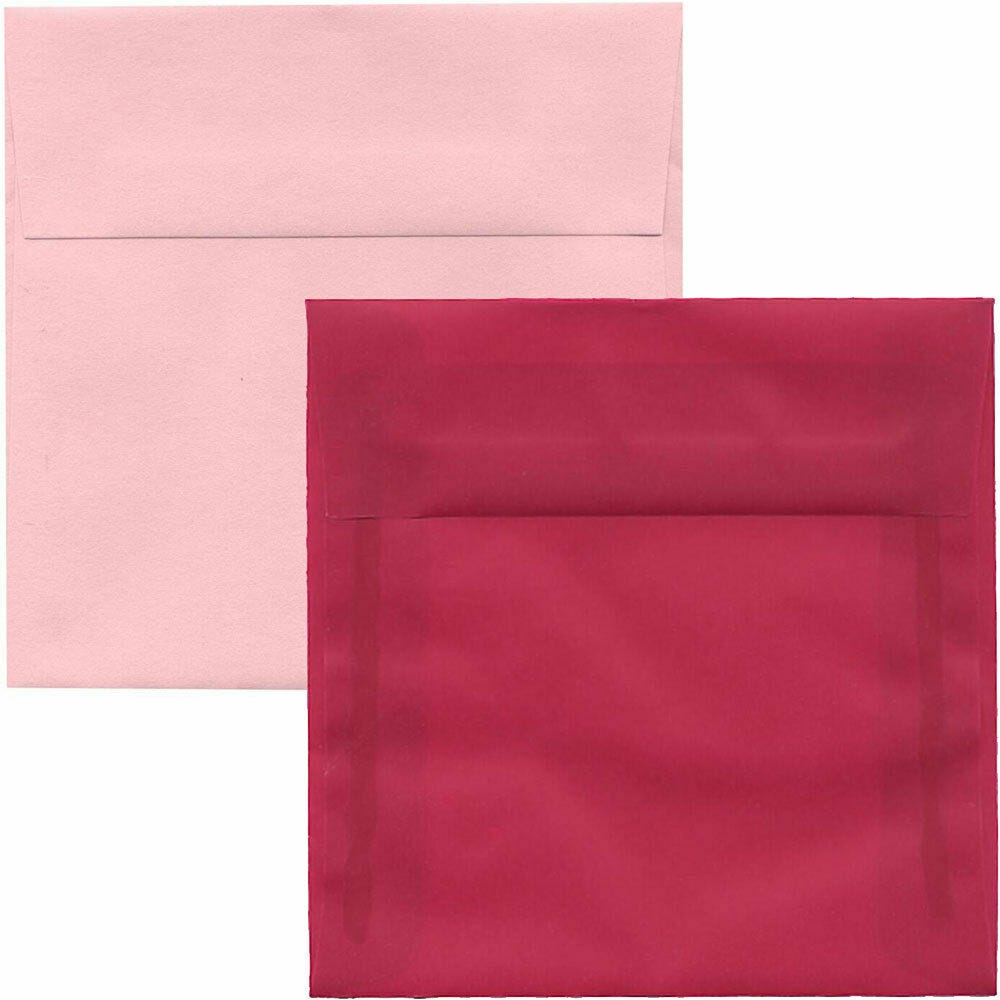 Pink Square Envelopes