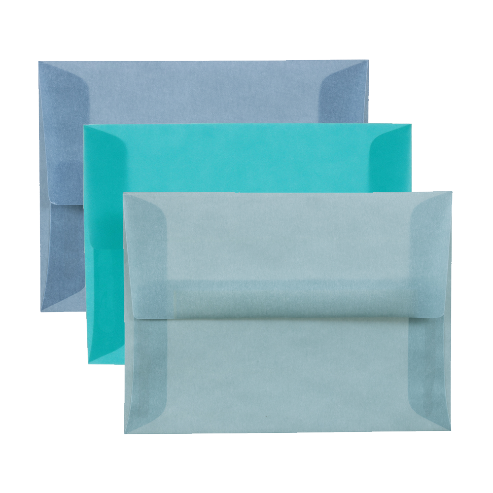 Blue Translucent Vellum Envelopes