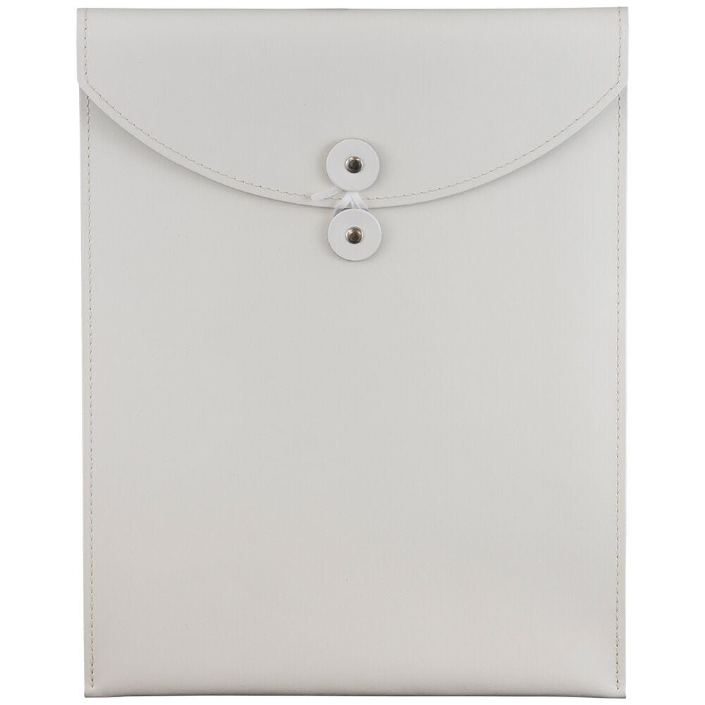 White Leather Envelopes