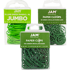 Green Paper Clips