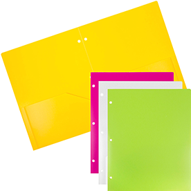 Glossy 3 Hole Punch Folders