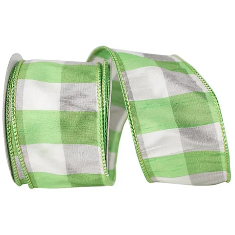 Green Plaid Ribbon