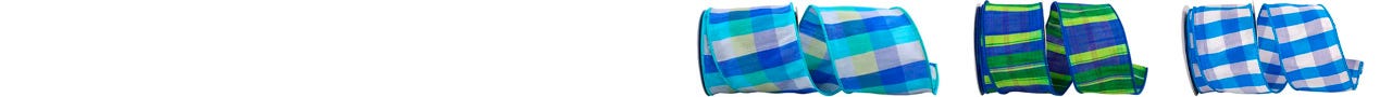 Blue Plaid Ribbon Blue Plaid Ribbon