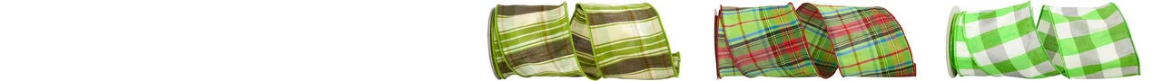 Green Plaid Ribbon Green Plaid Ribbon