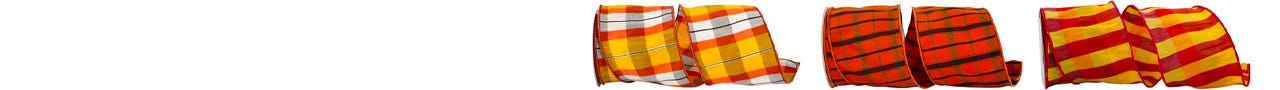 Orange Plaid Ribbon Orange Plaid Ribbon