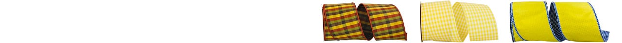 Yellow Plaid Ribbon Yellow Plaid Ribbon