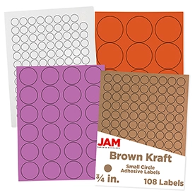 JAM Paper Circle Label Sticker Seals 1 23 Red Pack Of 120 - Office