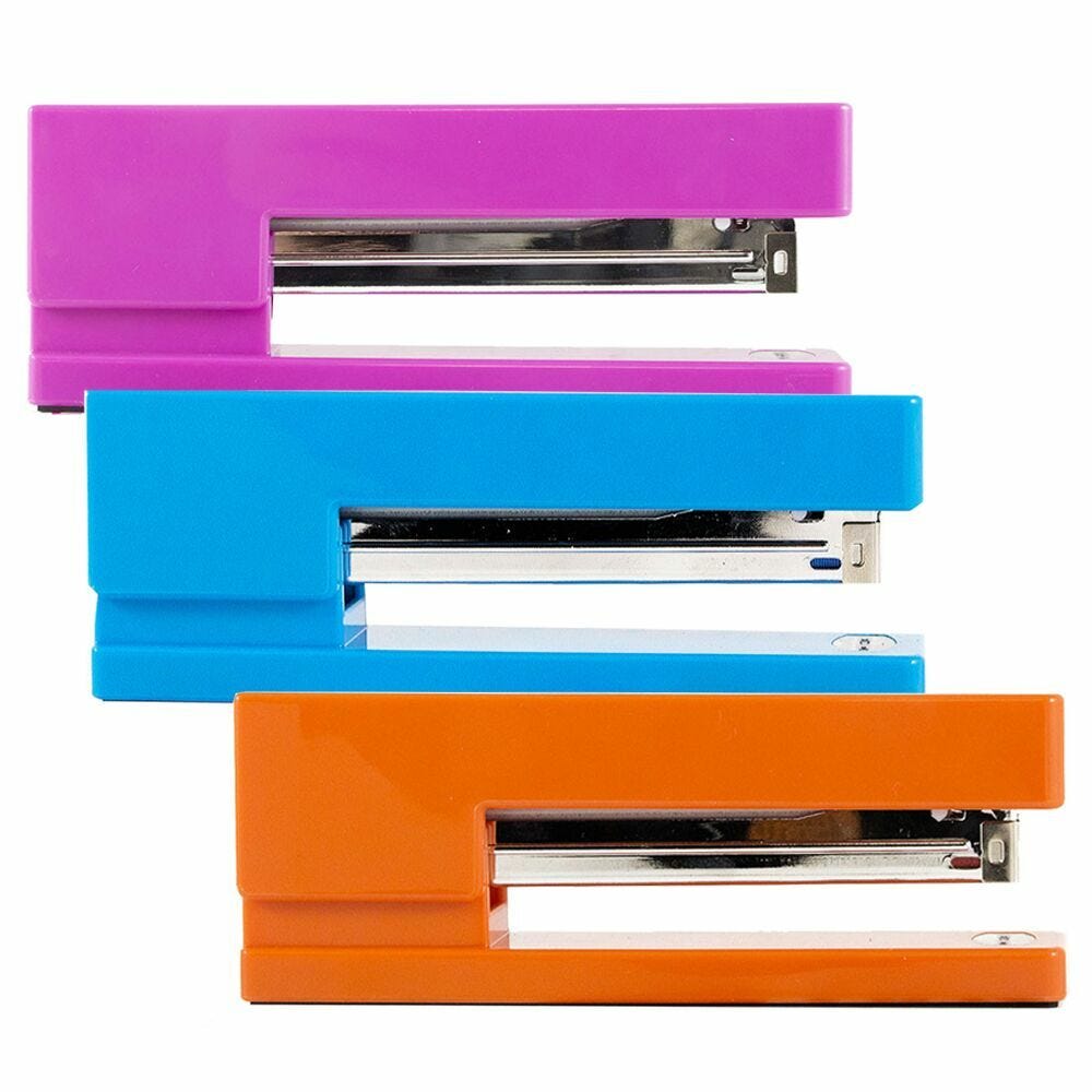 JAM Paper Modern Desktop Stapler, 10 Sheet Capacity, Purple (337PUZ)