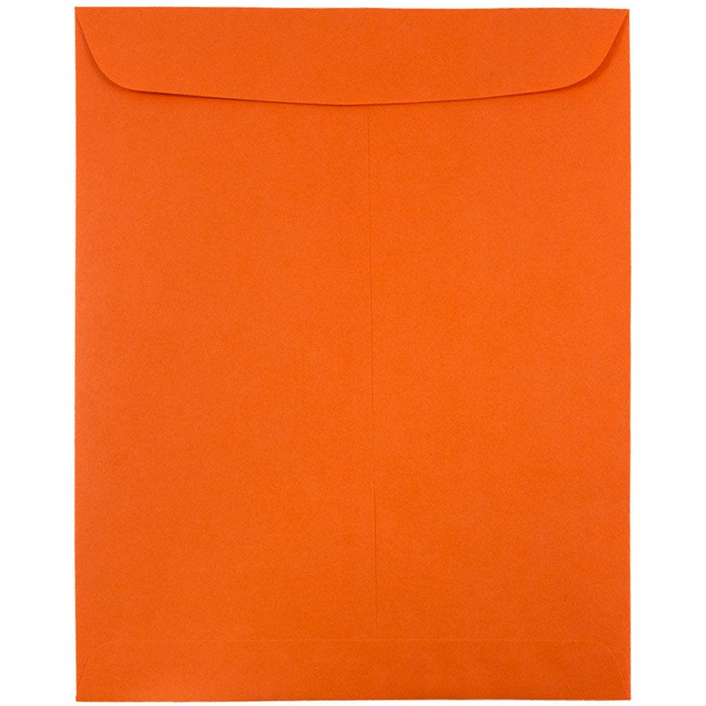 Orange Open End Envelopes