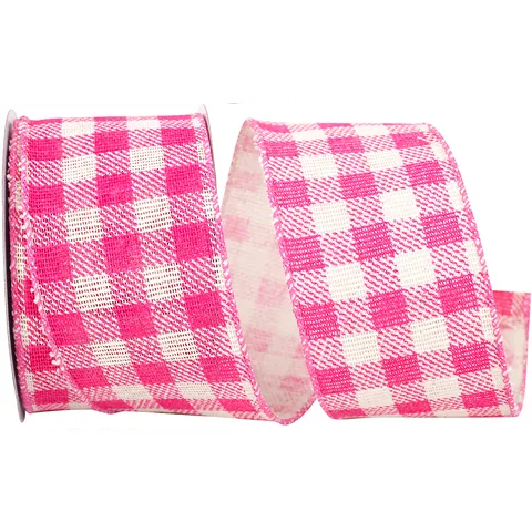 Pink Plaid Ribbon