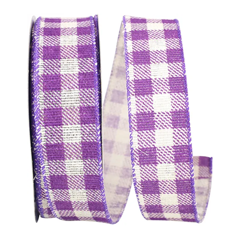 Purple Plaid Ribbon