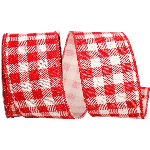 Red Plaid Ribbon