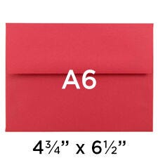 A6 Envelopes - 4 3/4 x 6 1/2