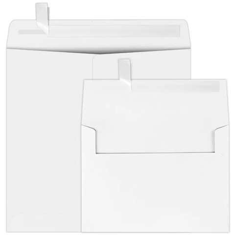 White Peel & Seal Envelopes