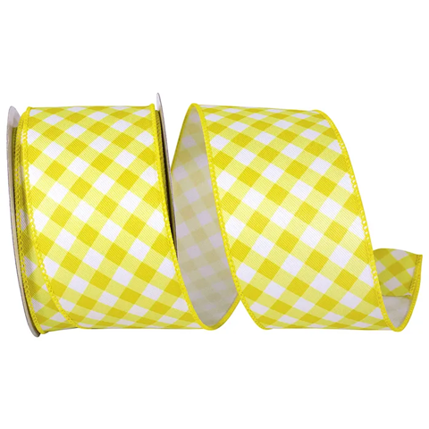 Yellow Plaid Ribbon