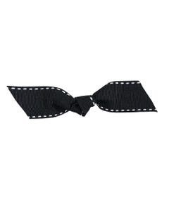 Black & White Stitch Flair 7/8 inch x 100 pieces Twist Tie Bows
