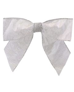 Silver Glimmer 8 inches 50 pieces Bows