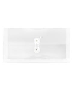 Clear #10 Business 5 1/4 x 10 Button String Plastic Envelope