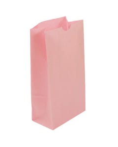 Baby Pink Lunch Bags Large 6 x 11 x 3 1/2
