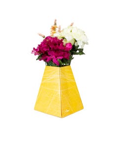Yellow Marble Paper Pop Vases