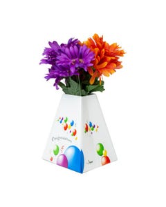 Congratulations Paper Pop Vases