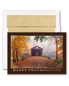 Covered Bridge Thanksgiving Card Set