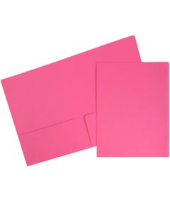 9 x 12 Matte Cardstock Presentation Folders - Magenta Pink