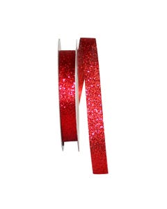 Red Glitter 5/8 Inch x 25 Yards Ribbon