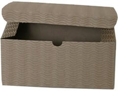 Kraft Corrugated Wave Large Gift Boxes (8 x 8 x 3 1/2)