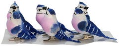 Blue Jay Bird Floral Picks - 3" - 6 Pack